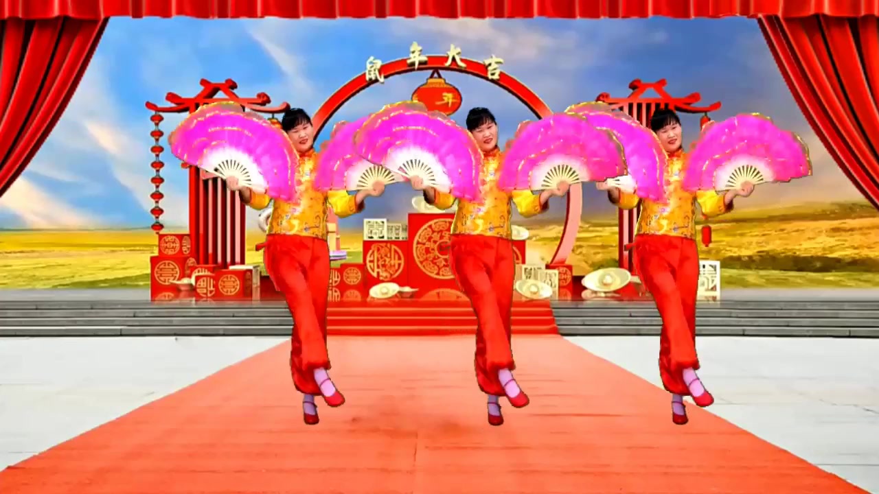 《欢聚一堂》扇子舞,正反面附教学